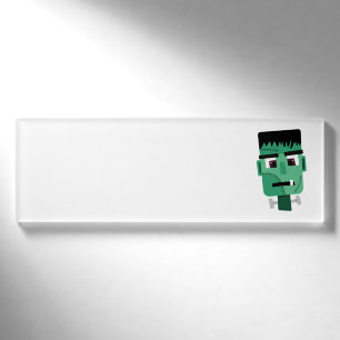 Frankenstein Monster Illustration Name Tag