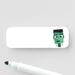 Frankenstein Monster Illustration Name Tag