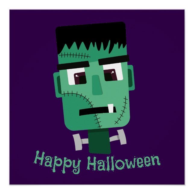 Frankenstein Monster Illustration Poster (Front)
