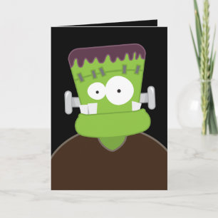 Frankenstein Monster   Kids Happy Halloween Card