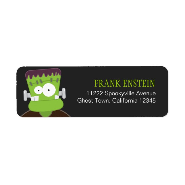 Frankenstein Monster Return Address Label (Front)
