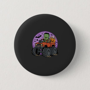Frankenstein Monster Truck Halloween Graphic Desig 6 Cm Round Badge