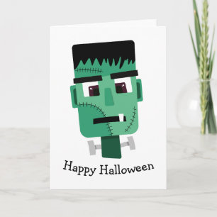 Frankenstein Monster's Head Card