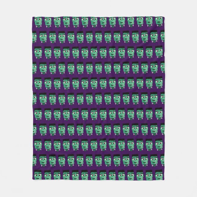 Frankenstein Monster's Head Fleece Blanket (Front)