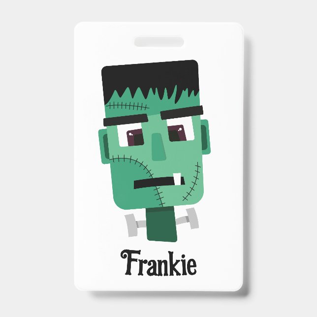Frankenstein Monster's Head ID Badge (Front)
