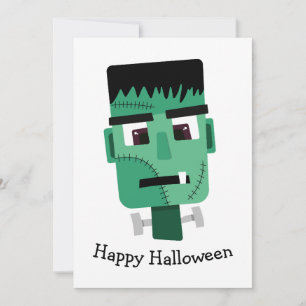 Frankenstein Monster's Head Invitation