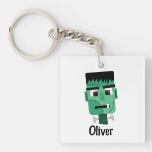 Frankenstein Monster's Head Key Ring