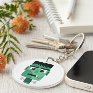 Frankenstein Monster's Head Key Ring