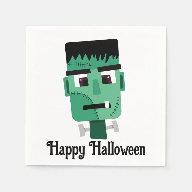 Frankenstein Monster's Head Napkin (Front)