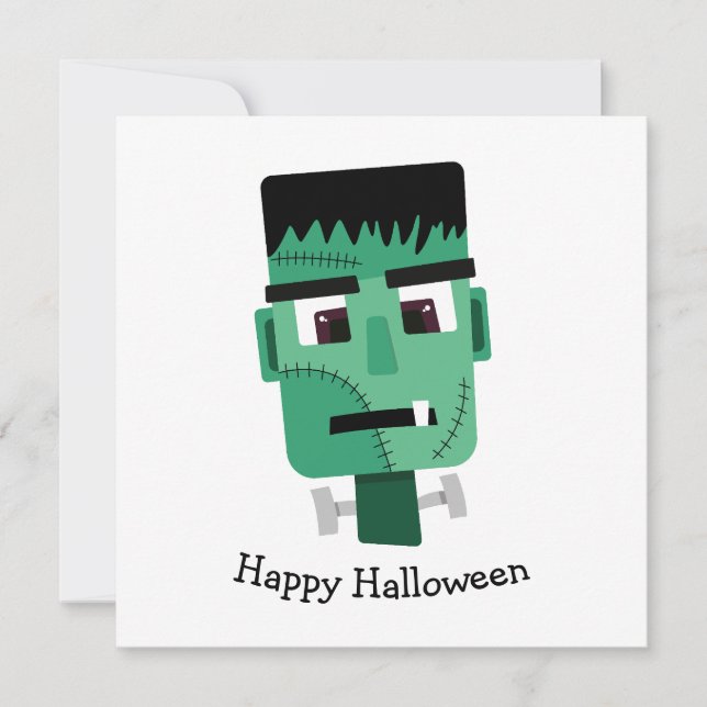 Frankenstein Monster's Head Save The Date (Front)