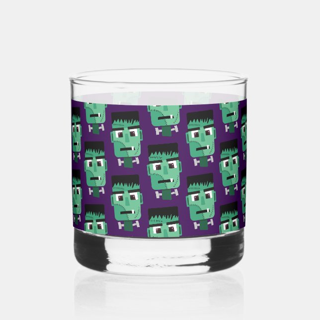 Frankenstein Monster's Head Whiskey Glass (Front)