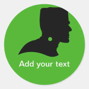 Frankenstein Monster's Silhouette Classic Round Sticker