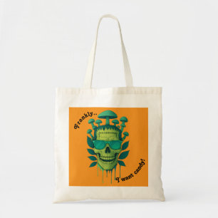 Frankenstein Mushroom Skull Tote Bag