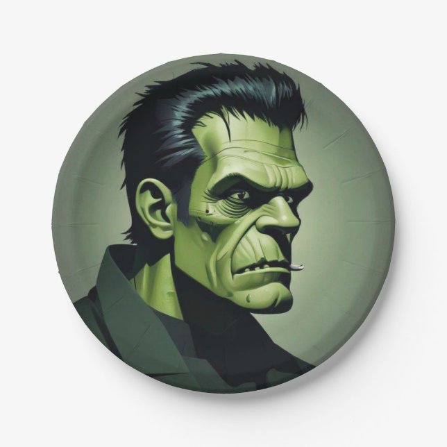 Frankenstein party plates (Front)