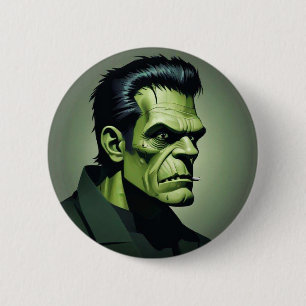 Frankenstein pin/button 6 cm round badge