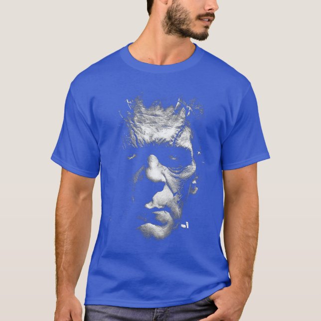 Frankenstein Portrait Classic Halloween Monster Ho T-Shirt (Front)