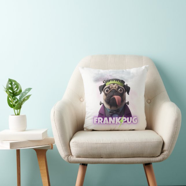 Frankenstein Pug Pillow (Chair)