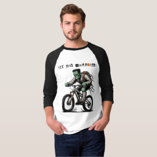 Frankenstein Riding to Halloween T-Shirt