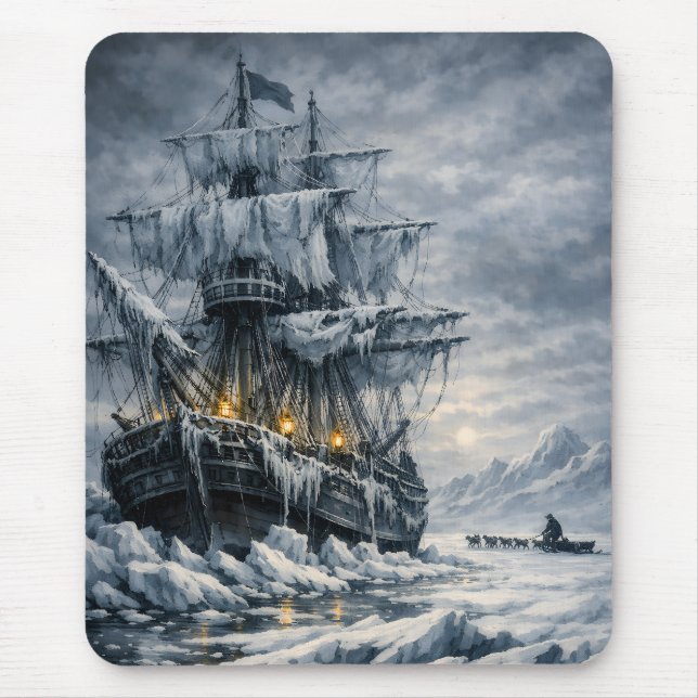 Frankenstein’s Arctic Pursuit by BurnsInHell Mouse Mat (Front)