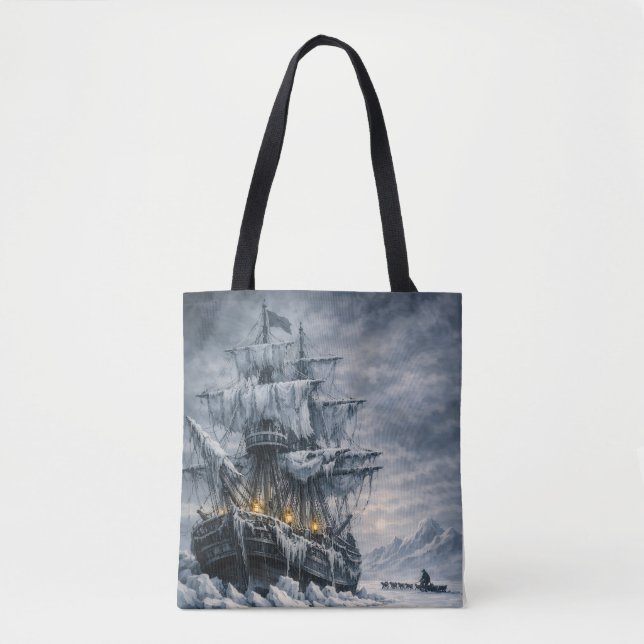 Frankenstein’s Arctic Pursuit by BurnsInHell Tote Bag (Front)