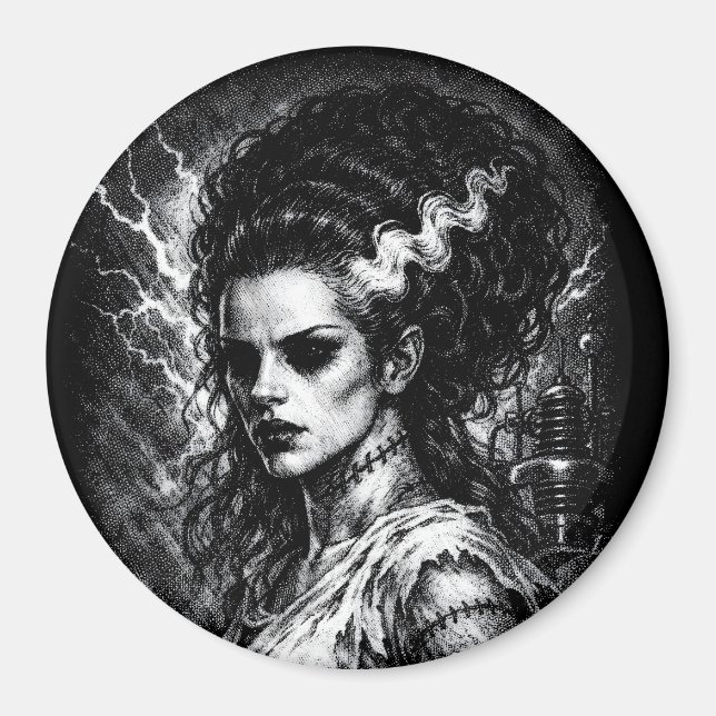 Frankenstein’s Bride — Resurrected by BurnsInHell Magnet (Front)