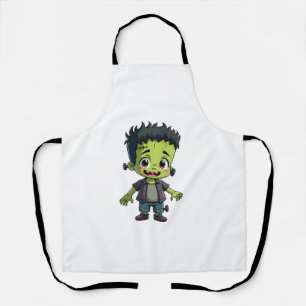 Frankenstein�s Monster � Cute Halloween Cartoon Sh Apron