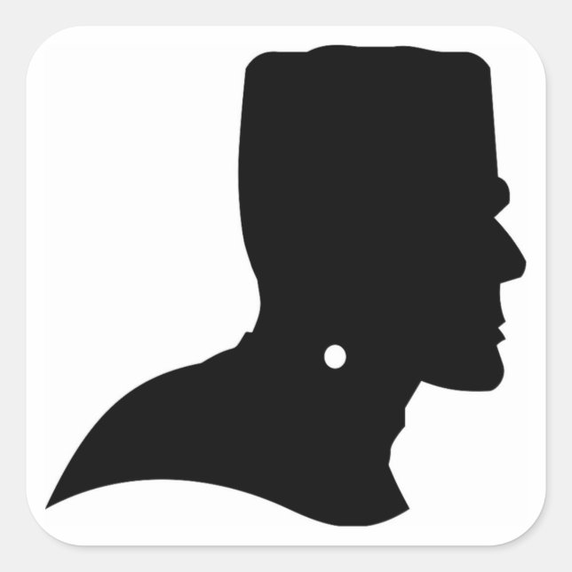 FRANKENSTEIN SILHOUETTE SQUARE STICKER (Front)