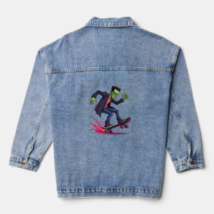 Frankenstein Skater – Cool Halloween Streetwear Sh Denim Jacket