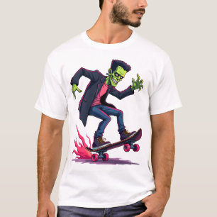 Frankenstein Skater � Cool Halloween Streetwear Sh T-Shirt
