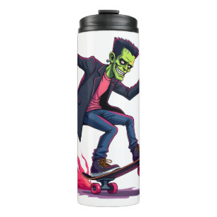 Frankenstein Skater � Cool Halloween Streetwear Sh Thermal Tumbler