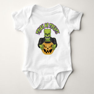 Frankenstein Skull Baby Bodysuit