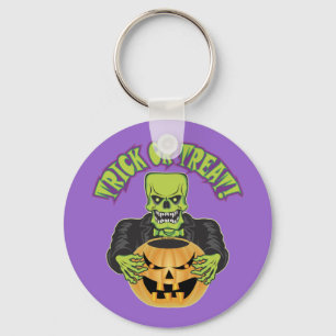 Frankenstein Skull Key Ring