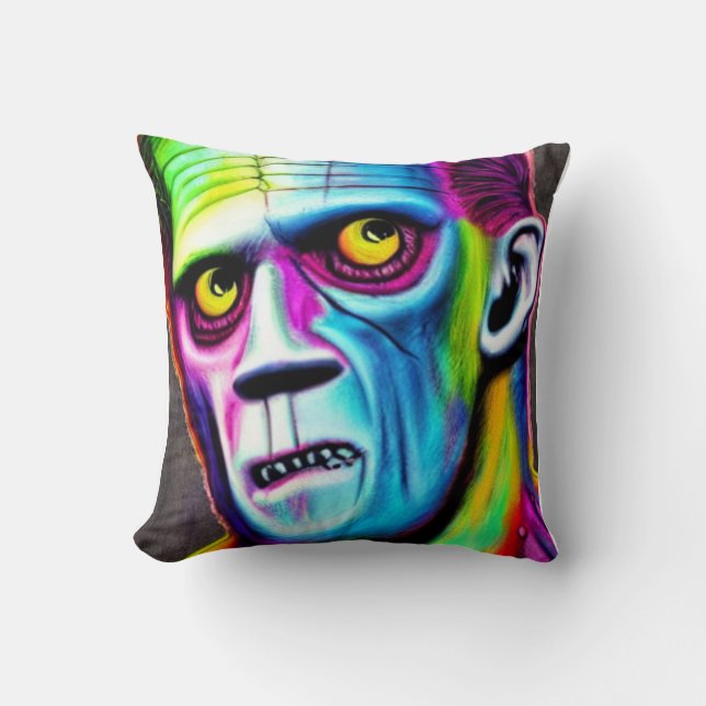 Frankenstein Throw Pillow (Front)