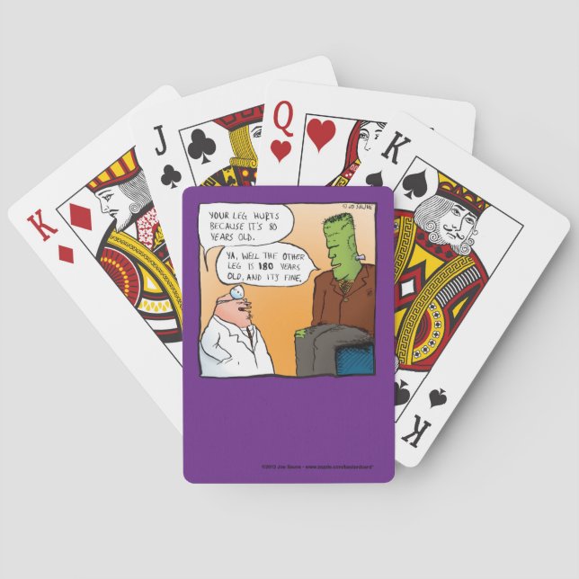Frankensteins Doctor Cartoon Playing Cards (Back)