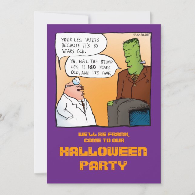 Frankenstein's Doctor Halloween Invitation (Front)