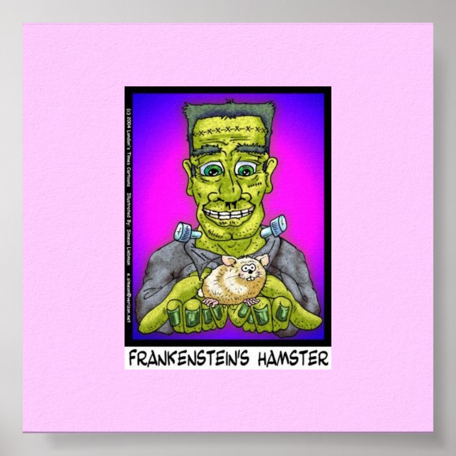 Frankenstein's Hamster Funny Canvas Print (Front)