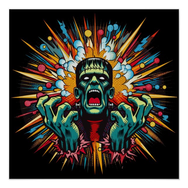 Frankenstein's Melt Down Glossy Poster (Front)
