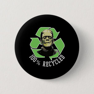 Frankenstein's Monster - 100% Recycled S Funny Hal 6 Cm Round Badge