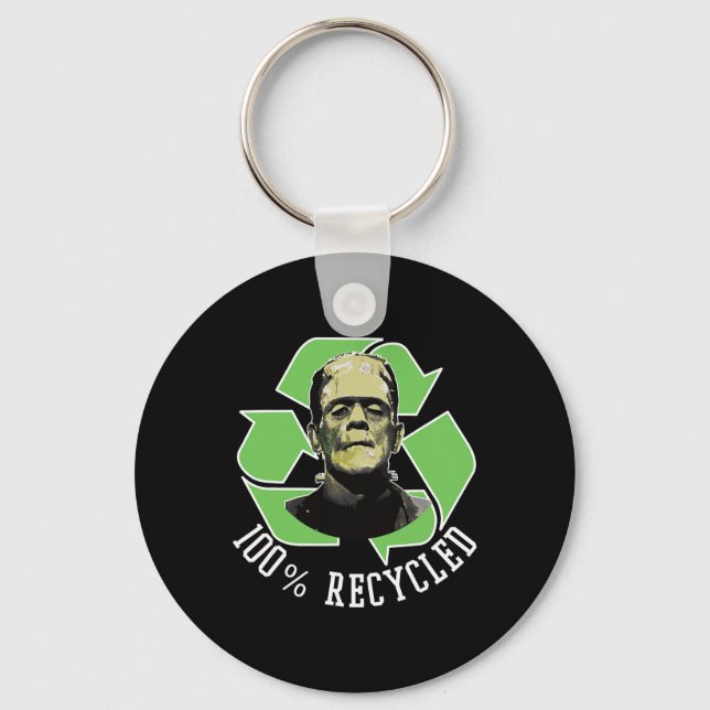 Frankenstein's Monster - 100% Recycled S Funny Hal Key Ring (Front)
