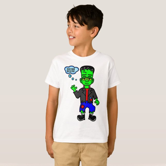 Frankenstein's Monster Boy Cartoon T-Shirt (Front Full)