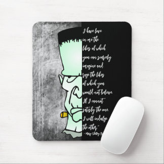 Frankenstein's Monster, Shelley Love & Rage Quote Mouse Mat