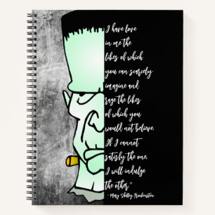 Frankenstein's Monster, Shelley Love & Rage Quote Notebook