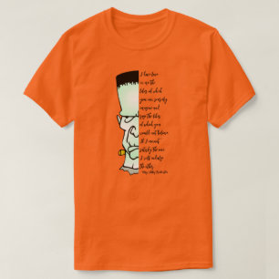 Frankenstein's Monster, Shelley Love & Rage Quote T-Shirt