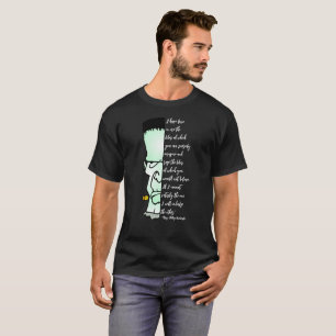 Frankenstein's Monster, Shelley Love & Rage Quote T-Shirt