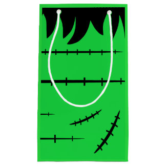 Frankenstein's Monster Stitches Scars and Hair Small Gift Bag