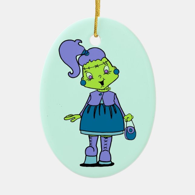 Frankenstina Ceramic Tree Decoration (Front)