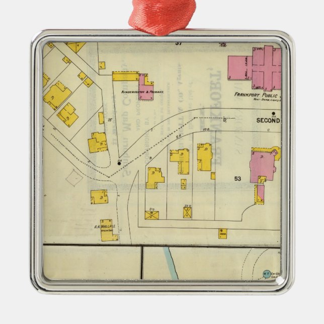 Frankfort, Kentucky 17 Metal Tree Decoration (Front)