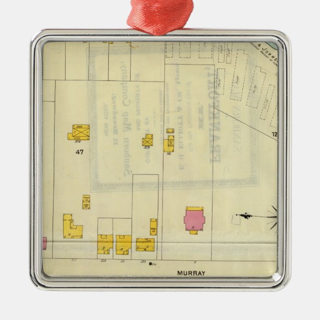 Frankfort, Kentucky 9 Metal Tree Decoration (Front)