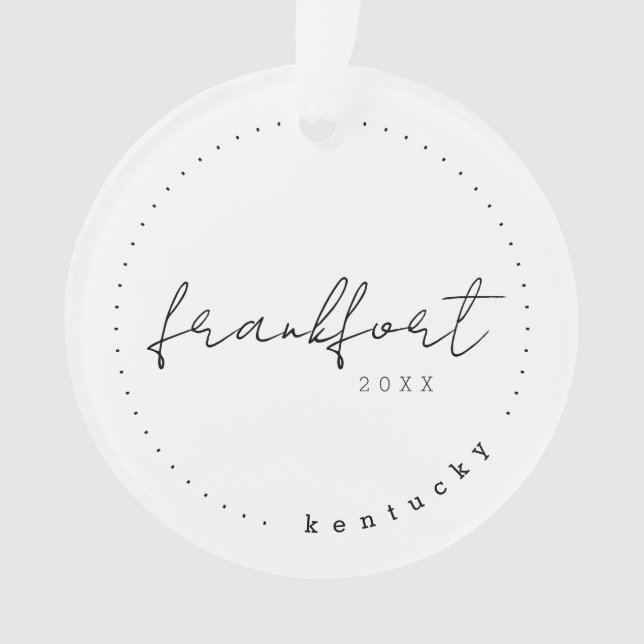 Frankfort, Kentucky KY Travel United States Ornament (Front)