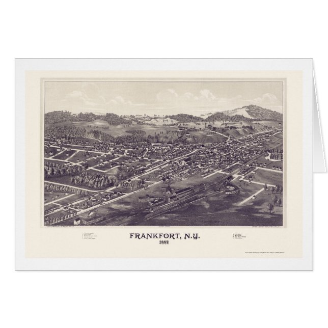 Frankfort, New York Panoramic Map - 1887 (Front Horizontal)